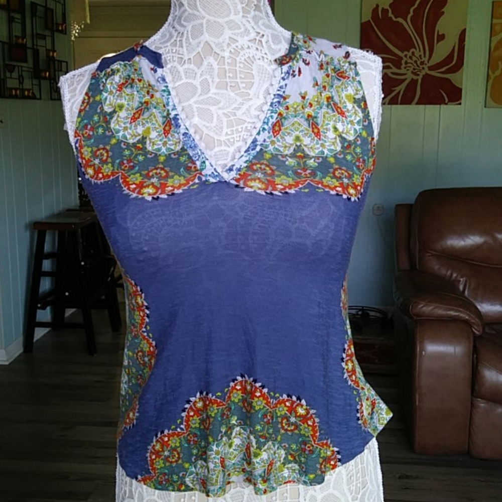 Anthropologie Meadow Rue sleeveless blue s…